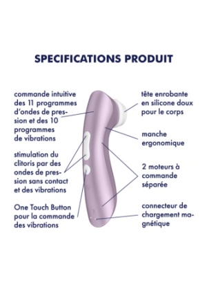 Stimulateur clitoridien Pro 2+ violet Satisfyer - CC597877